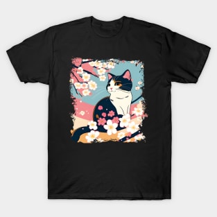 Kawaii Cats Cherry Blossom - Cute Japanese Sakura T-Shirt